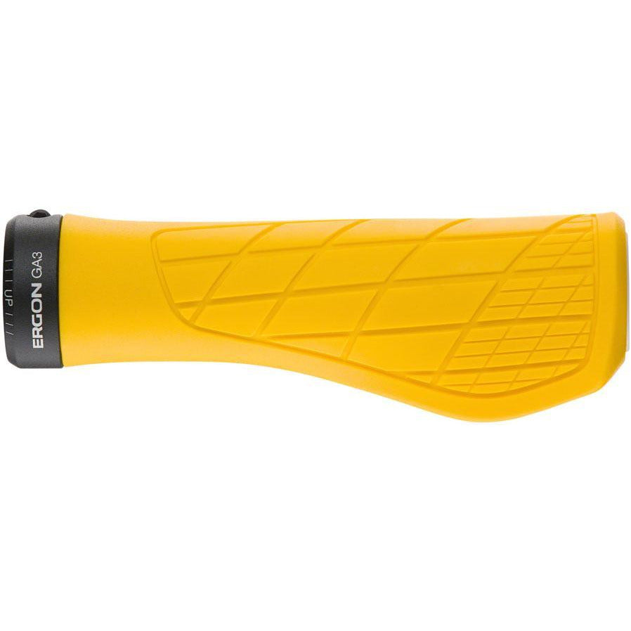 Ergon GA3 Bike Handlebar Grips - Yellow Mellow, Lock-On, Large