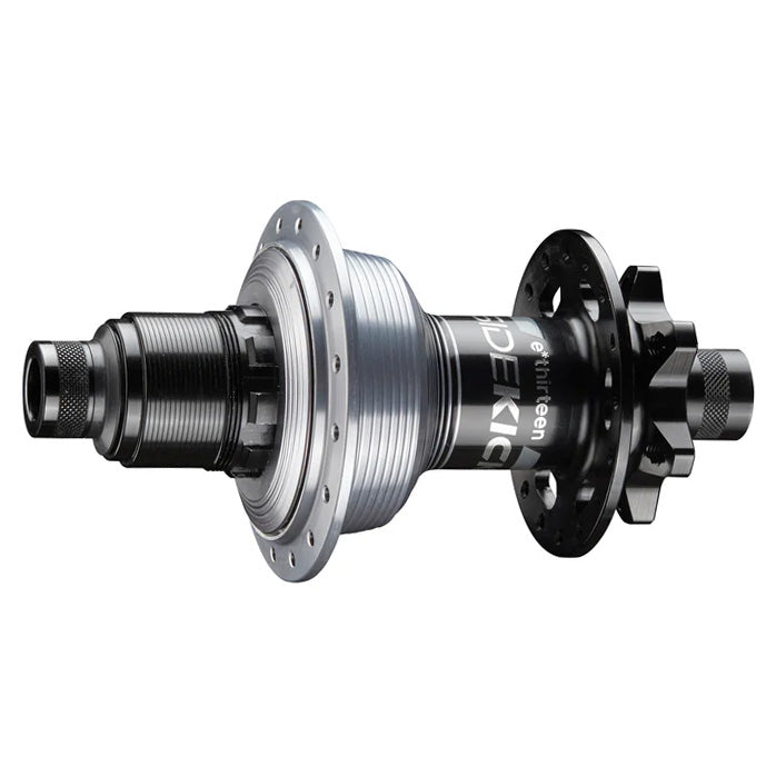 e*thirteen Sidekick Rear Hub - 12 x 148mm 6-Bolt XD BLK/Sterling Silver 32H - Bicycle Warehouse