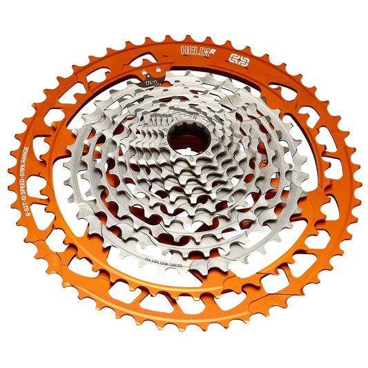 e*thirteen Helix Race Cassette - 12-Speed 9-52t Naranja - Bicycle Warehouse