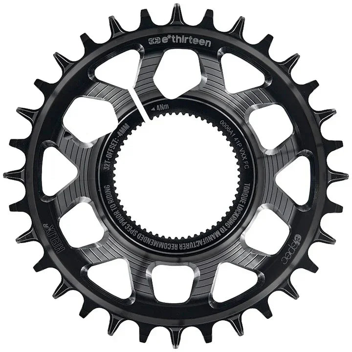 e*thirteen Helix Race e*spec Chainring - Turbo Levo 2.1/2.2 9mm offset 34T 11/12 Speed BLK - Bicycle Warehouse