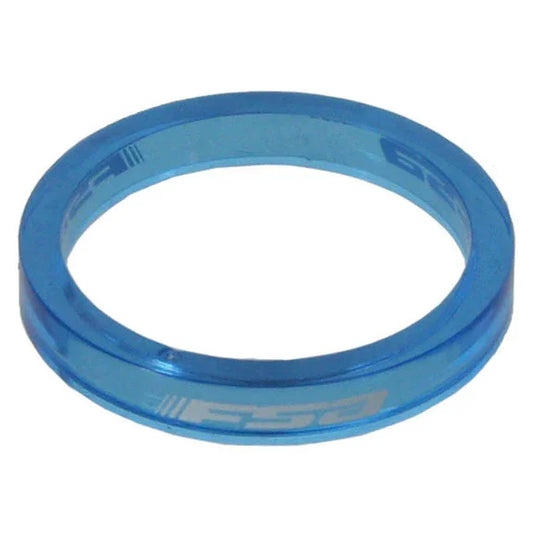 PolyCarb Headset Spacer 1-1/8"x5mm Blue 10/C - Bicycle Warehouse