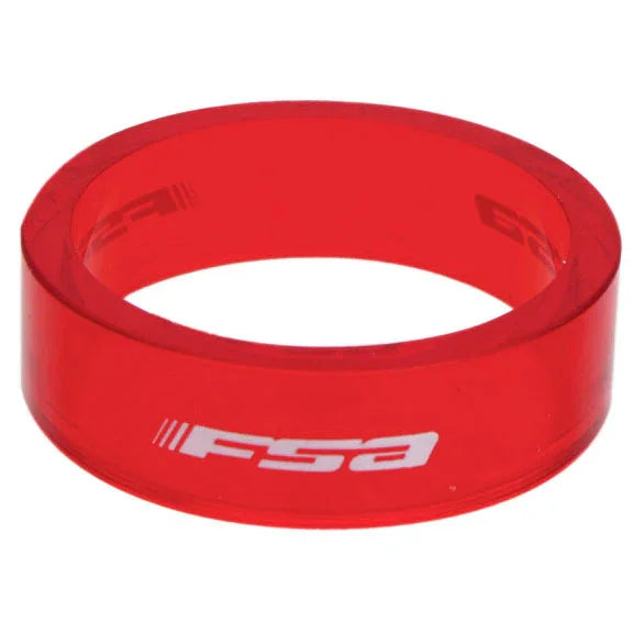 PolyCarb Headset Spacer 1-1/8"x10mm Red 10/C - Bicycle Warehouse