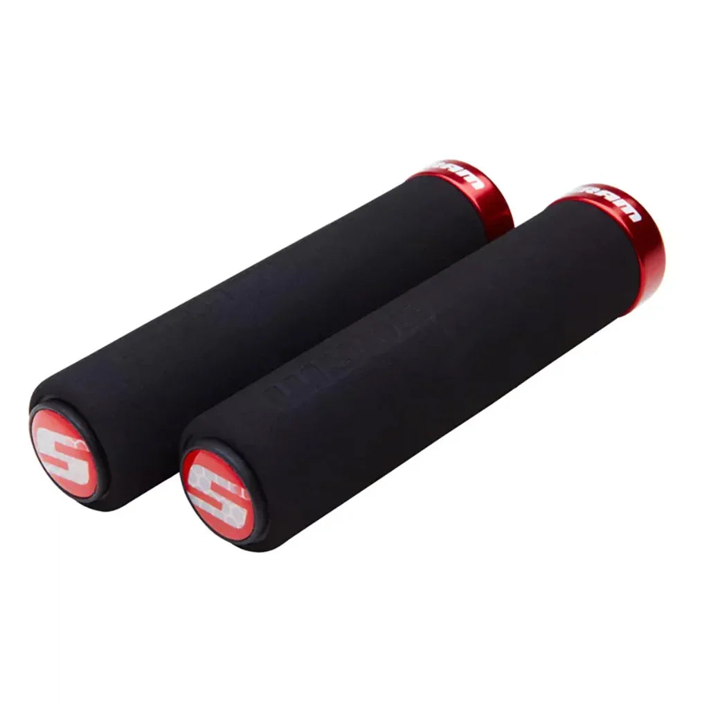 Locking MTB Straight Foam Grip Set Black - Bicycle Warehouse