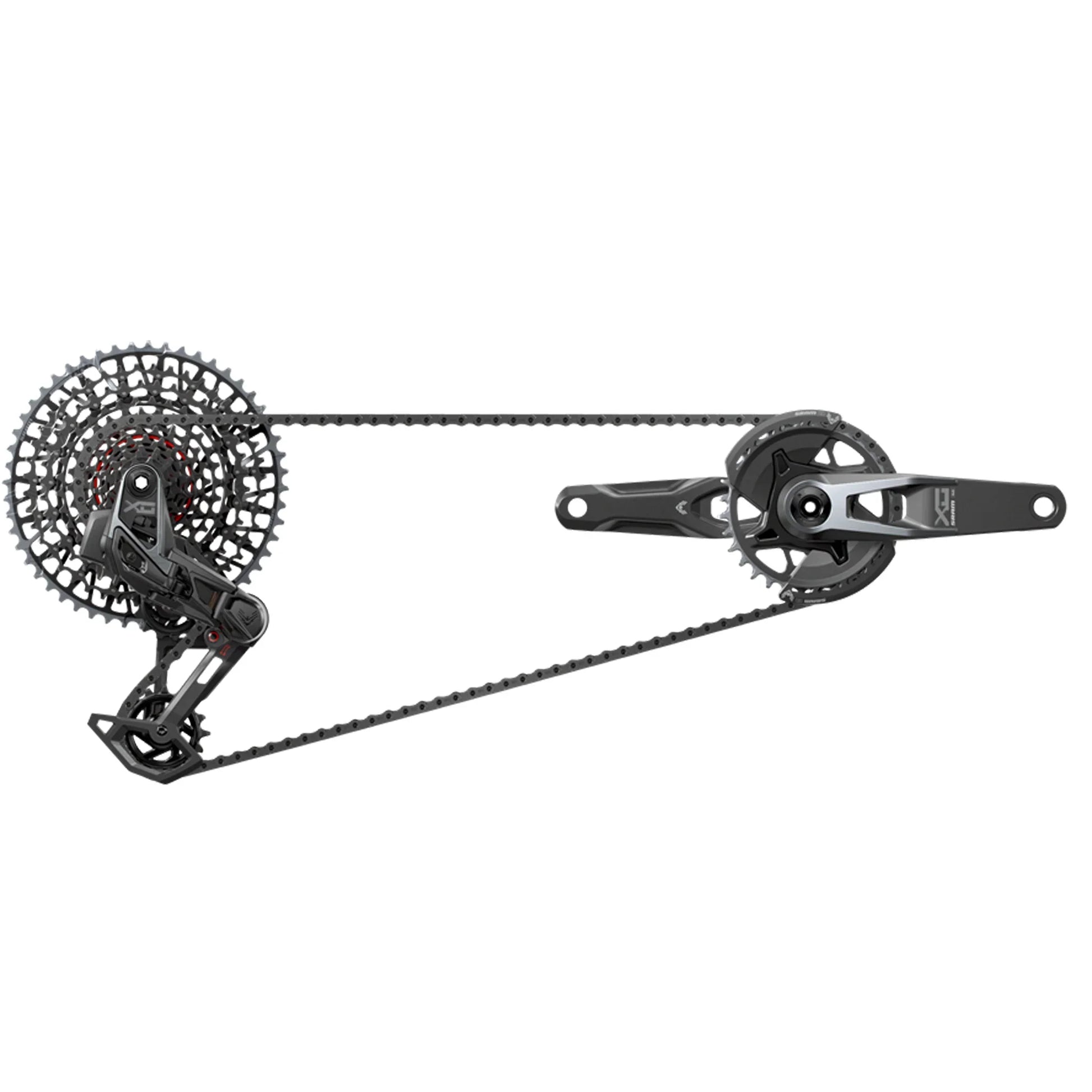 SRAM X0 T-Type Eagle V2 AXS Groupset 165mm Black - Bicycle Warehouse