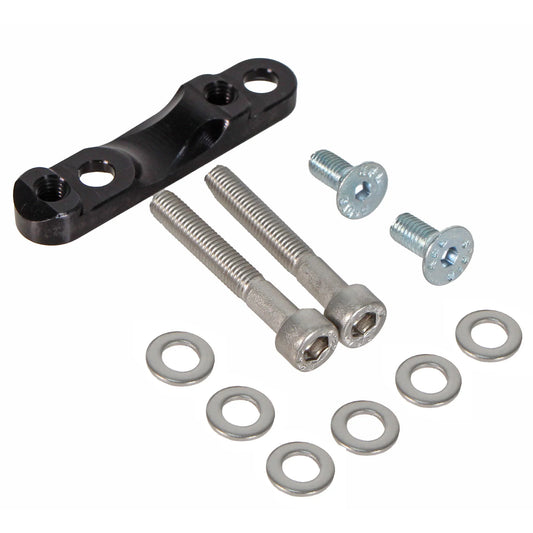 Flat Mount Caliper Adapter Rear-160 (Y) Black - Bicycle Warehouse