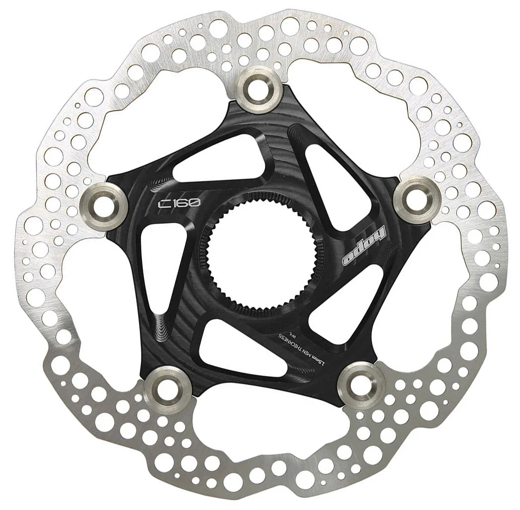 Center Lock Floating Rotor Floating/Wave 160mm Blk - Bicycle Warehouse