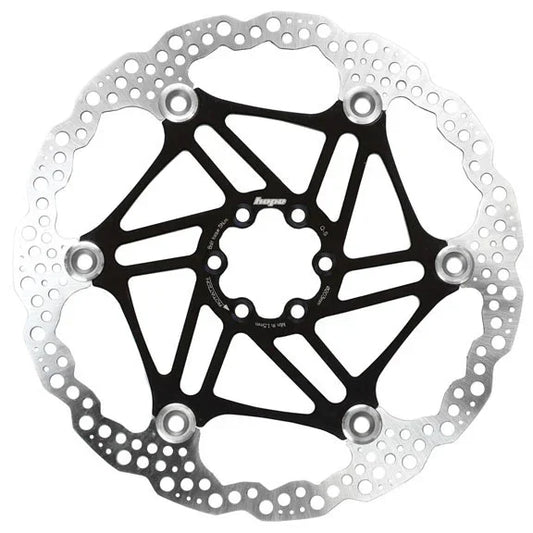 Floating Disc Brake Rotor - 220mm 6-Bolt Black - Bicycle Warehouse