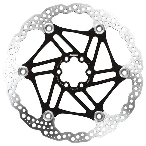 Floating Disc Brake Rotor - 180mm 6-Bolt Black - Bicycle Warehouse