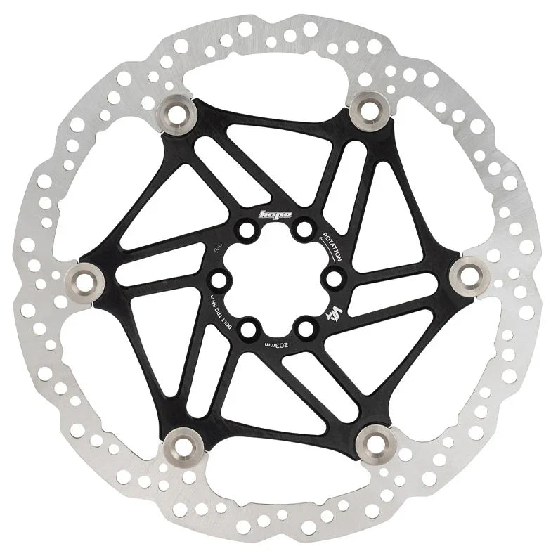 V4 Vented Disc Rotor 6-Bolt Float/Wave 220mm Blk - Bicycle Warehouse