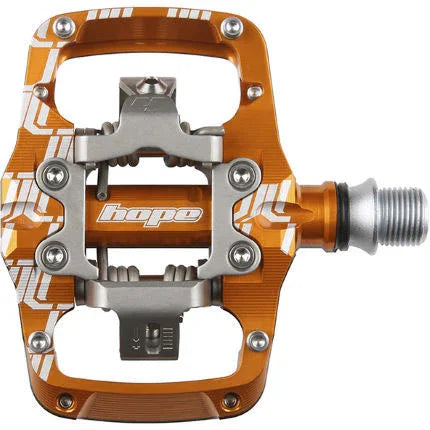 Union TC Pedals - Dual Sided Clipless with Platform 9/16" Orange - Bicycle Warehouse