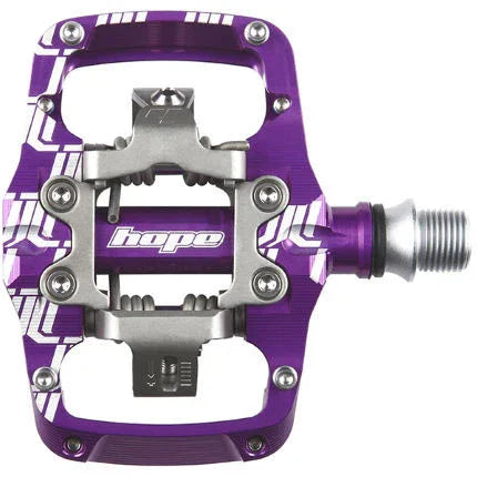 Union TC Pedals - Dual Sided Clipless with Platform 9/16" Purple - Bicycle Warehouse