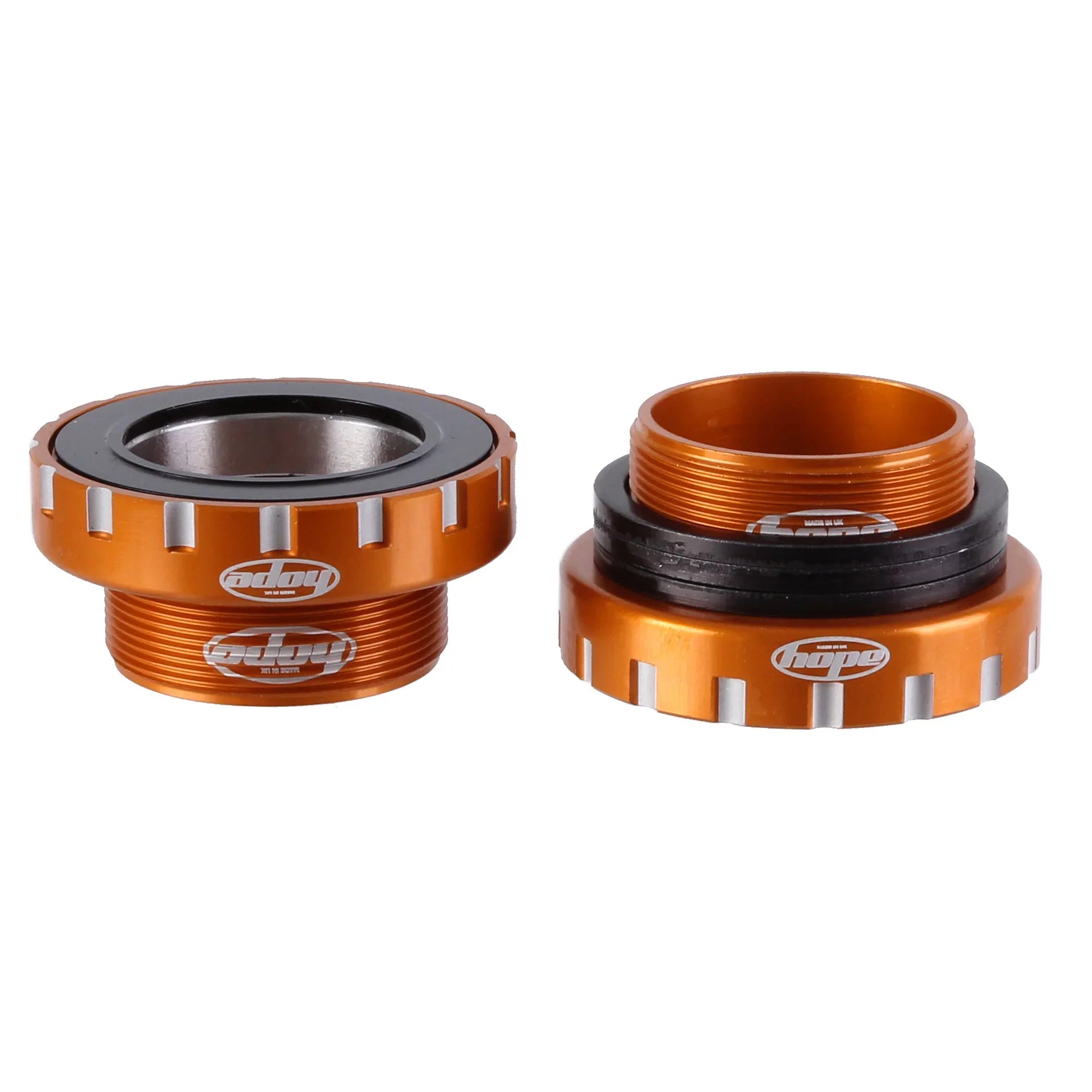 BSA30 Threaded Bottom Bracket - 68/73/83/100/120mm For 30mm Spindle Stainless Orange - Bicycle Warehouse