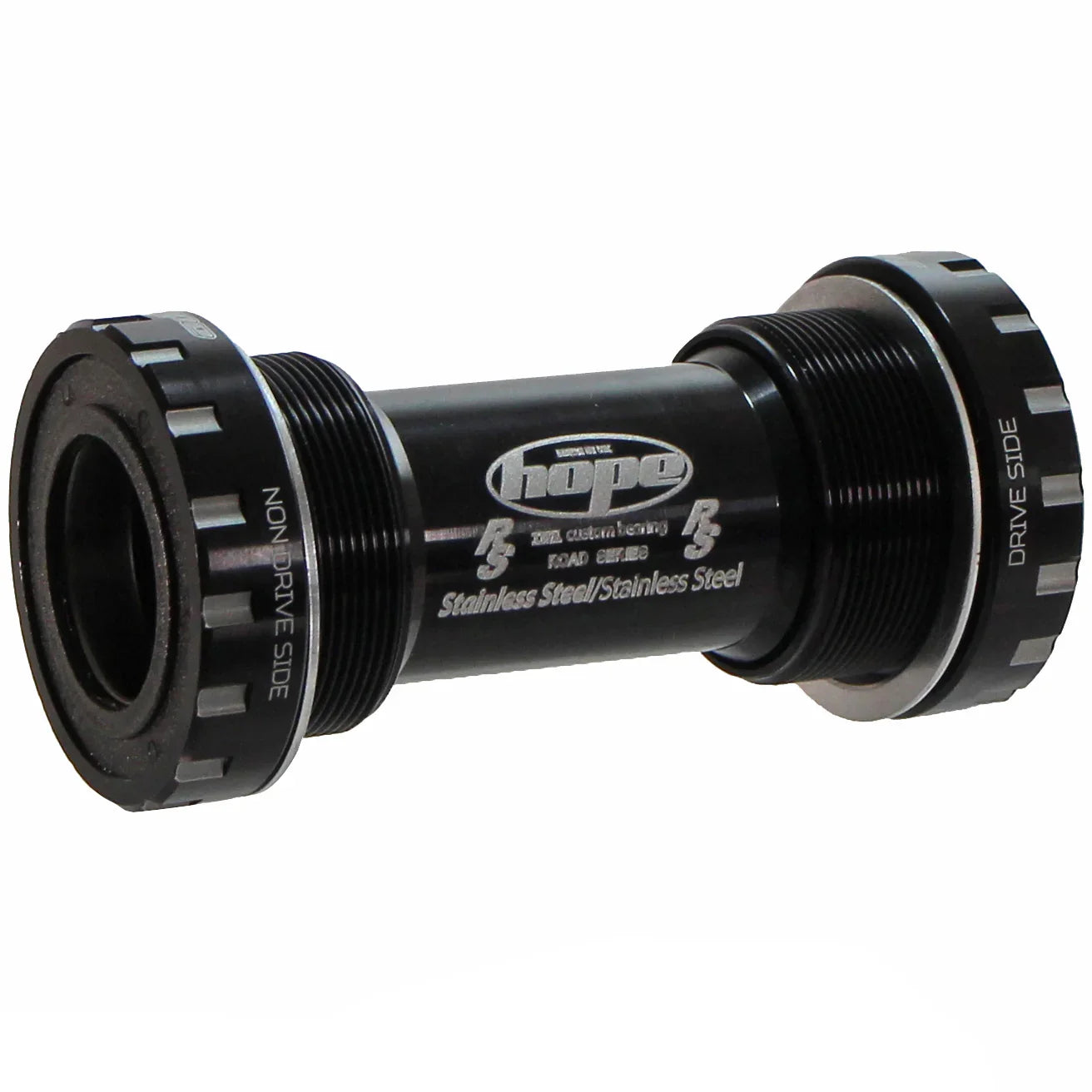 BSA Threaded Bottom Bracket - 68mm Road For 24mm Spindle Stainless BLK - Bicycle Warehouse