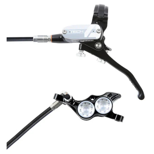 Tech 4 E4 Disc Brake and Lever Set - Front Hydraulic Post Mount Silver - Bicycle Warehouse