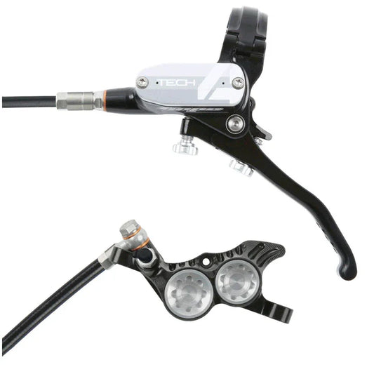 Tech 4 V4 Disc Brake and Lever Set - Front Hydraulic Post Mount Silver - Bicycle Warehouse