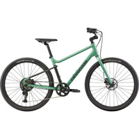 Treadwell 2 Cactus Green bicycle with green frame, front disc brake, knobby tires