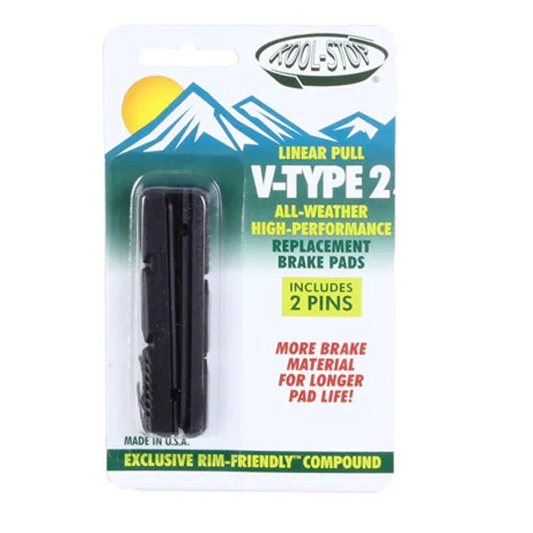 V-Type 2 Pads Black Pr - Bicycle Warehouse