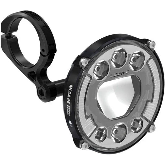 Mega HB E2000 Ebike Headlight - 600/2000 Lumen STVZO Compliant Black - Bicycle Warehouse