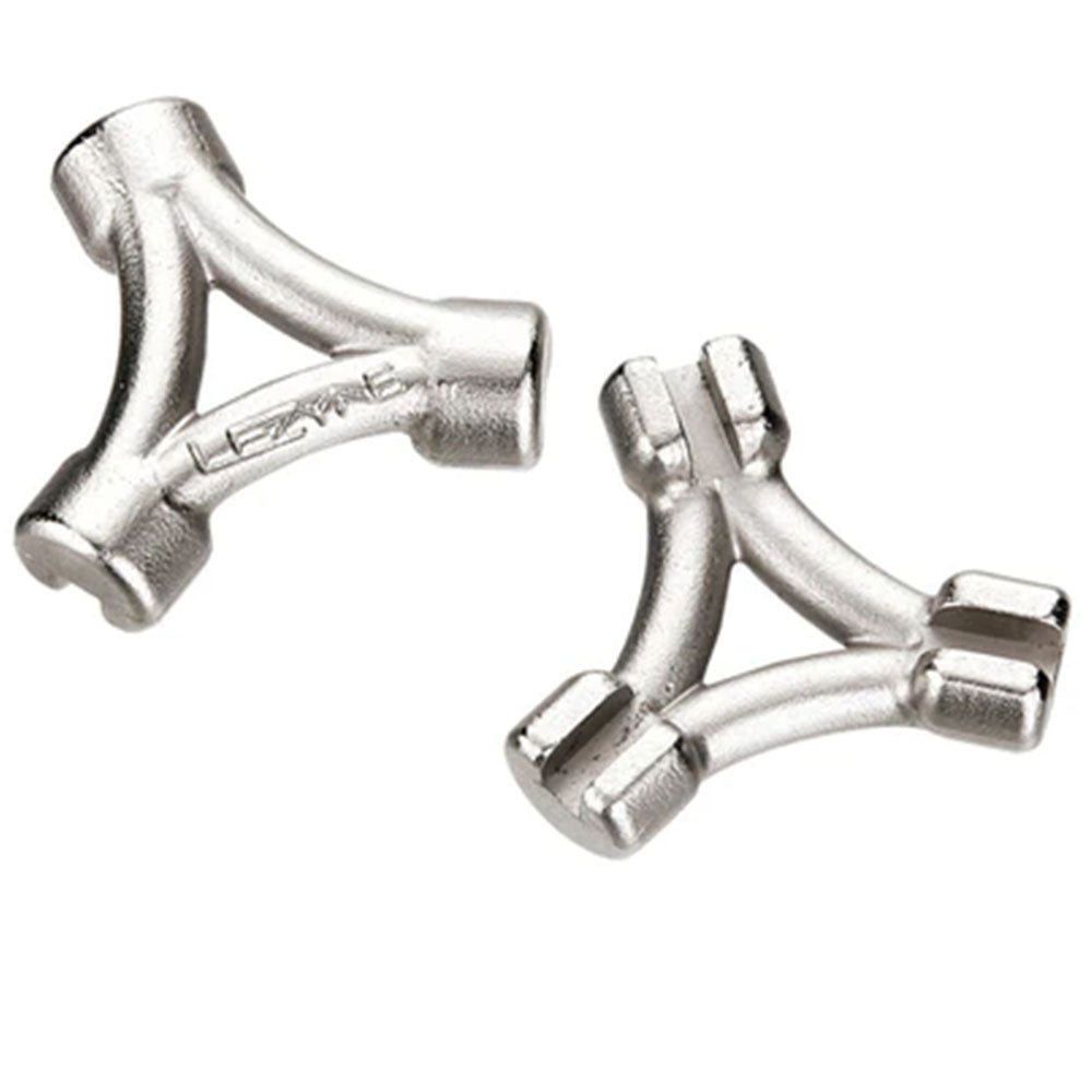 Lezyne 3-Way Triple Spoke Wrench 3.23 3.30 3.45mm: Silver - Bicycle Warehouse