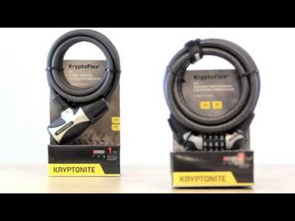 KryptoFlex 1265 Bike Cable Lock with Key: 2.12'x12mm Black