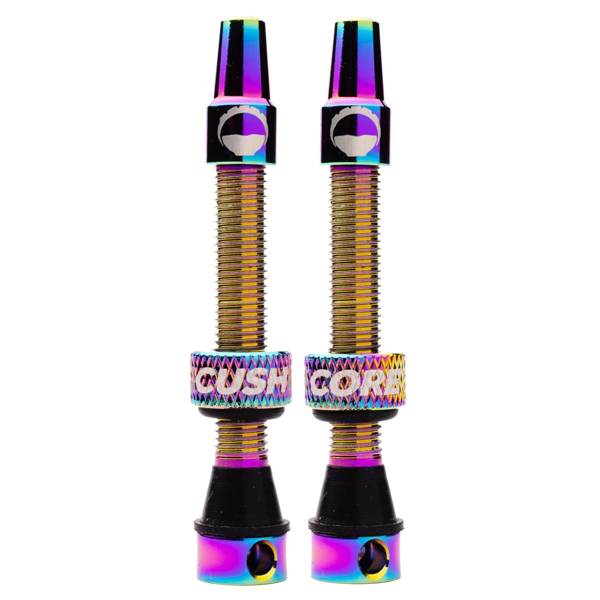 CushCore Tubeless Presta Valve Set - 55mm Oil Slick - Bicycle Warehouse