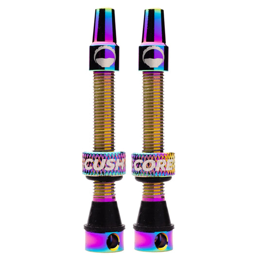 CushCore Tubeless Presta Valve Set - 44mm Oil Slick - Bicycle Warehouse