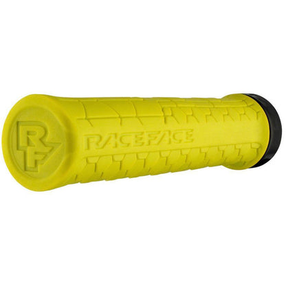 RaceFace Getta Bike Handlebar Grips - Yellow, Lock-On, 30mm