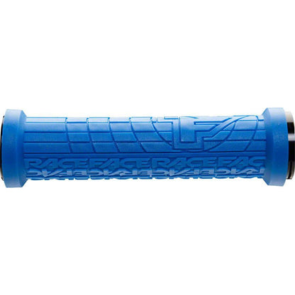 RaceFace Grippler Bike Handlebar Grips - Blue, Lock-On, 30mm