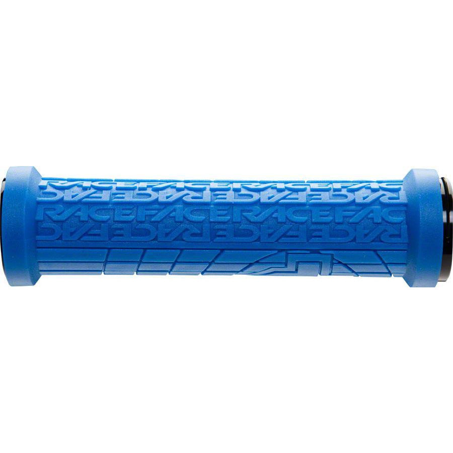 RaceFace Grippler Bike Handlebar Grips - Blue, Lock-On, 30mm