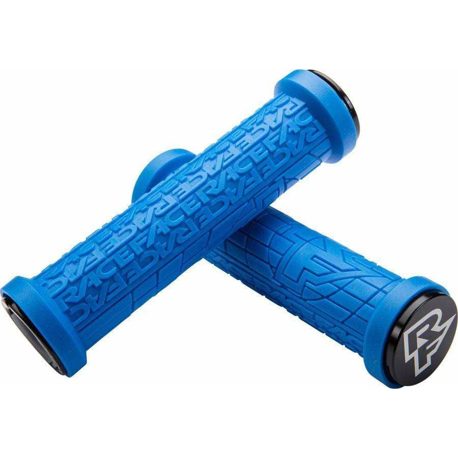 RaceFace Grippler Bike Handlebar Grips - Blue, Lock-On, 33mm