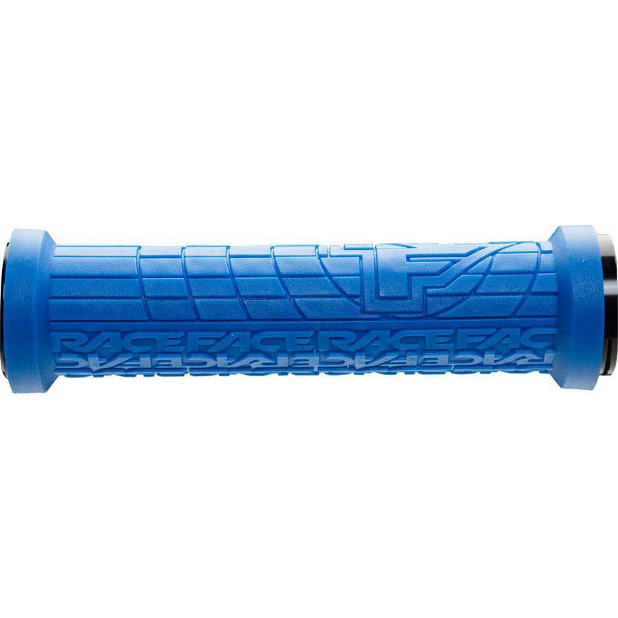 RaceFace Grippler Bike Handlebar Grips - Blue, Lock-On, 33mm