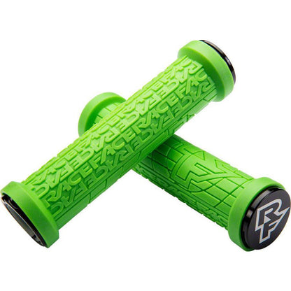 RaceFace Grippler Bike Handlebar Grips - Green, Lock-On, 30mm