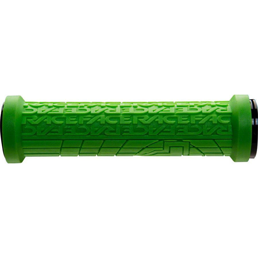 RaceFace Grippler Bike Handlebar Grips - Green, Lock-On, 30mm