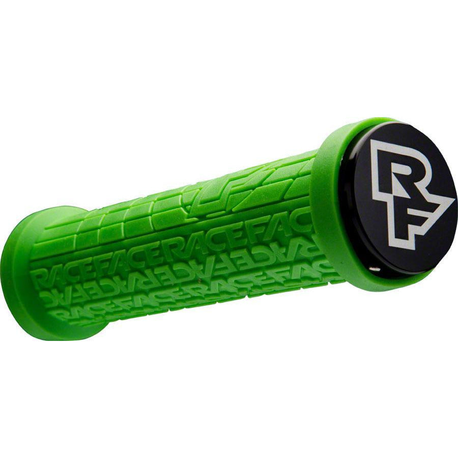 RaceFace Grippler Bike Handlebar Grips - Green, Lock-On, 30mm