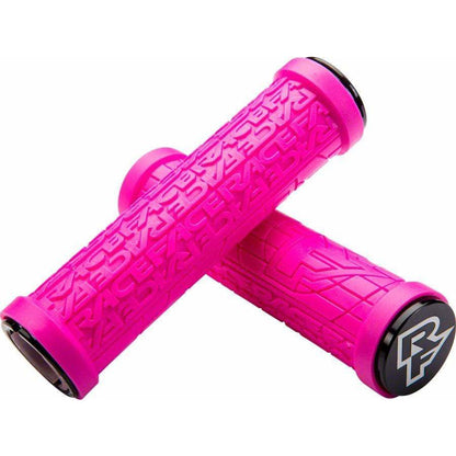 RaceFace Grippler Bike Handlebar Grips - Magenta, Lock-On, 30mm