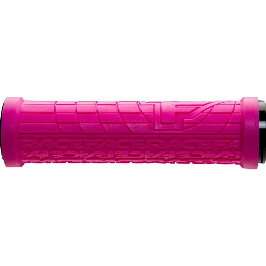 RaceFace Grippler Bike Handlebar Grips - Magenta, Lock-On, 33mm