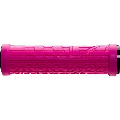 RaceFace Grippler Bike Handlebar Grips - Magenta, Lock-On, 33mm