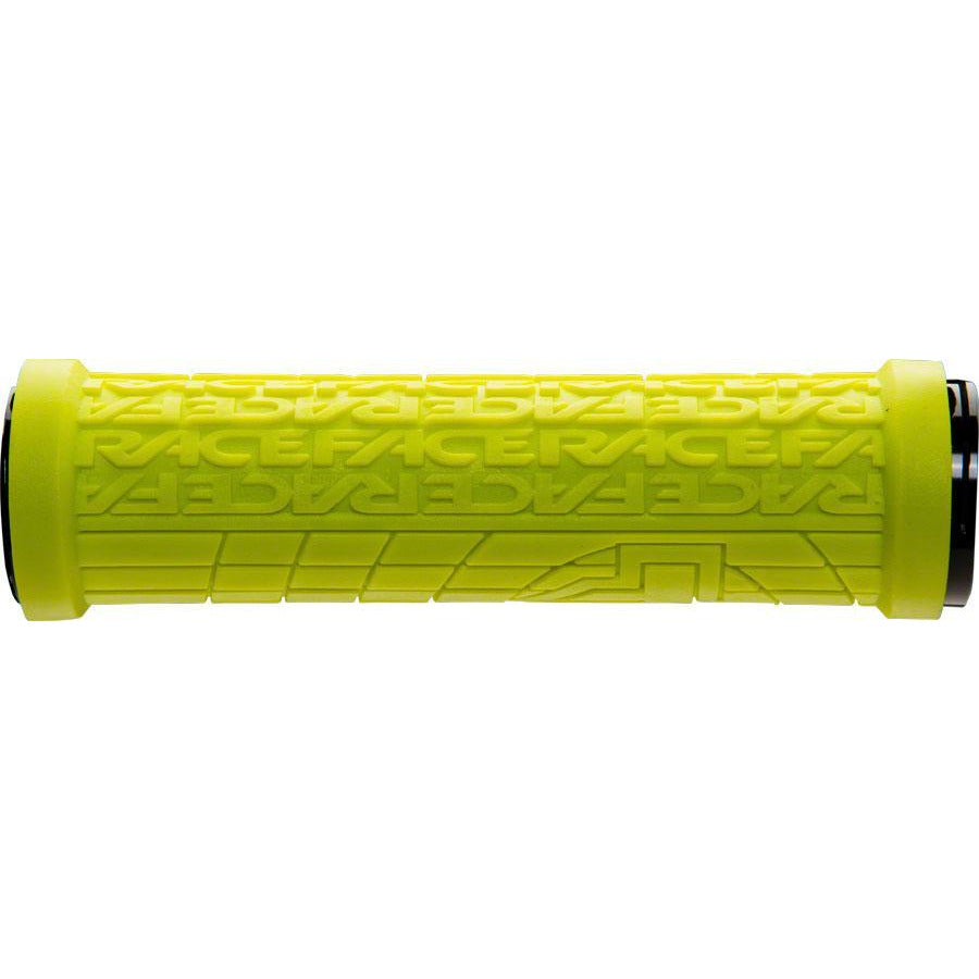 RaceFace Grippler Bike Handlebar Grips - Yellow, Lock-On, 30mm