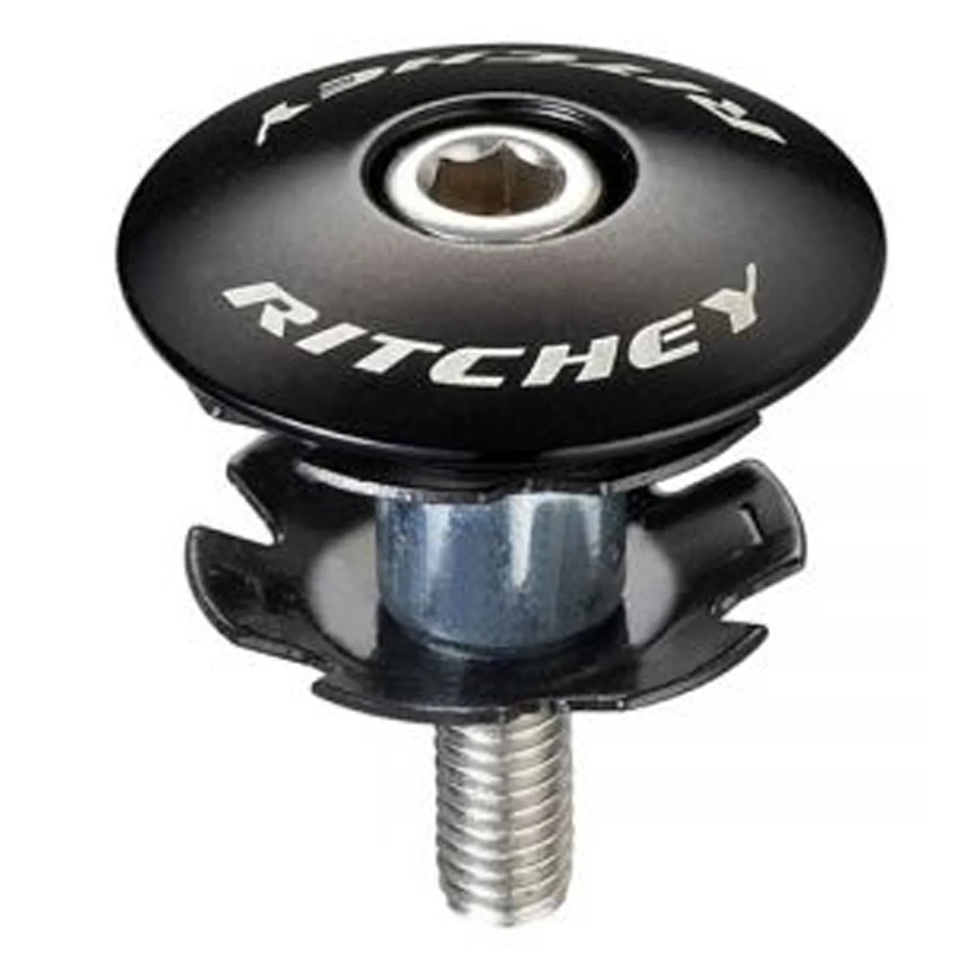 Headset Top Cap With Bolt WCS Black 1-1/4" - Bicycle Warehouse