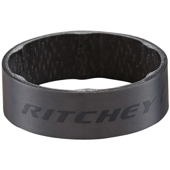 WCS Carbon Headset Spacers 1-1/8 10mm Black 2-pack - Bicycle Warehouse