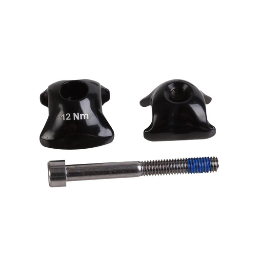 WCS 1-Bolt Seatpost Saddle Rail Clamp - Outer Plates For Alloy Posts 7 x 7mm Rails BLK - Bicycle Warehouse
