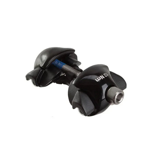 WCS 1-Bolt Seatpost Saddle Rail Clamp - Complete Set For Alloy Posts 7 x 7mm Rails BLK - Bicycle Warehouse