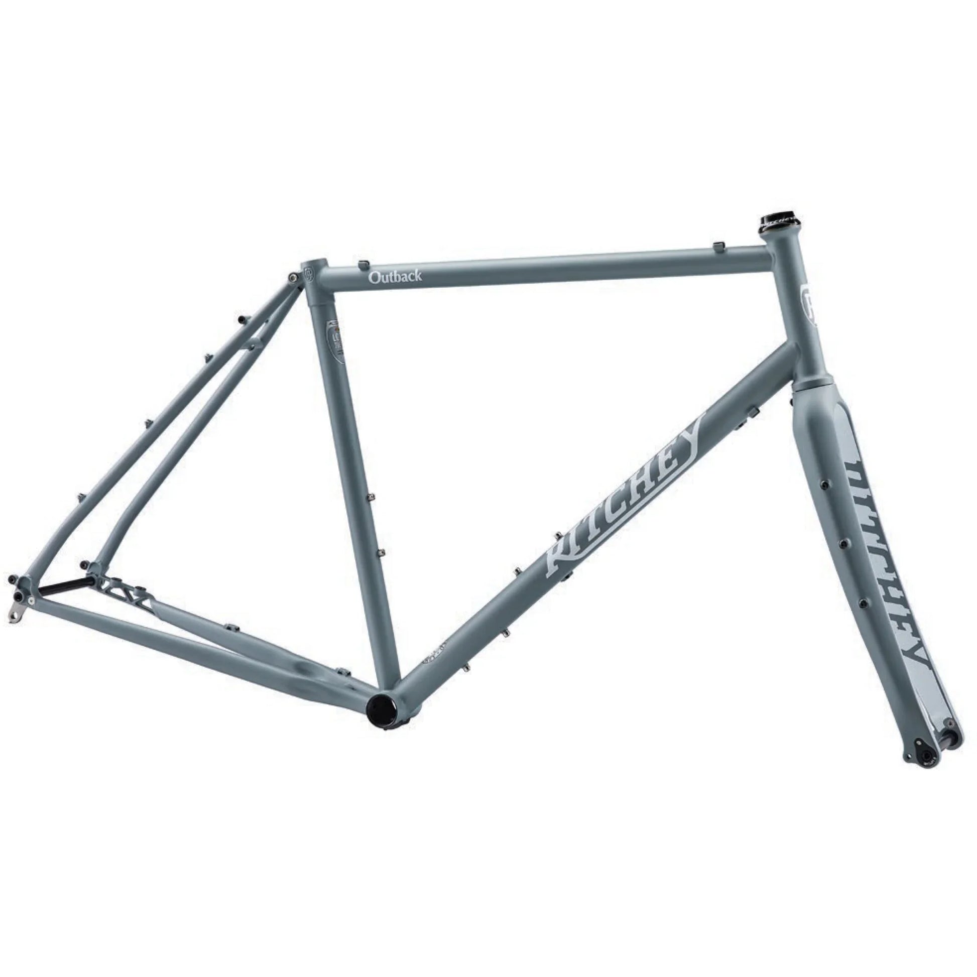 Outback Frameset - 700c/650b Steel Granite and Snow Large - Bicycle Warehouse