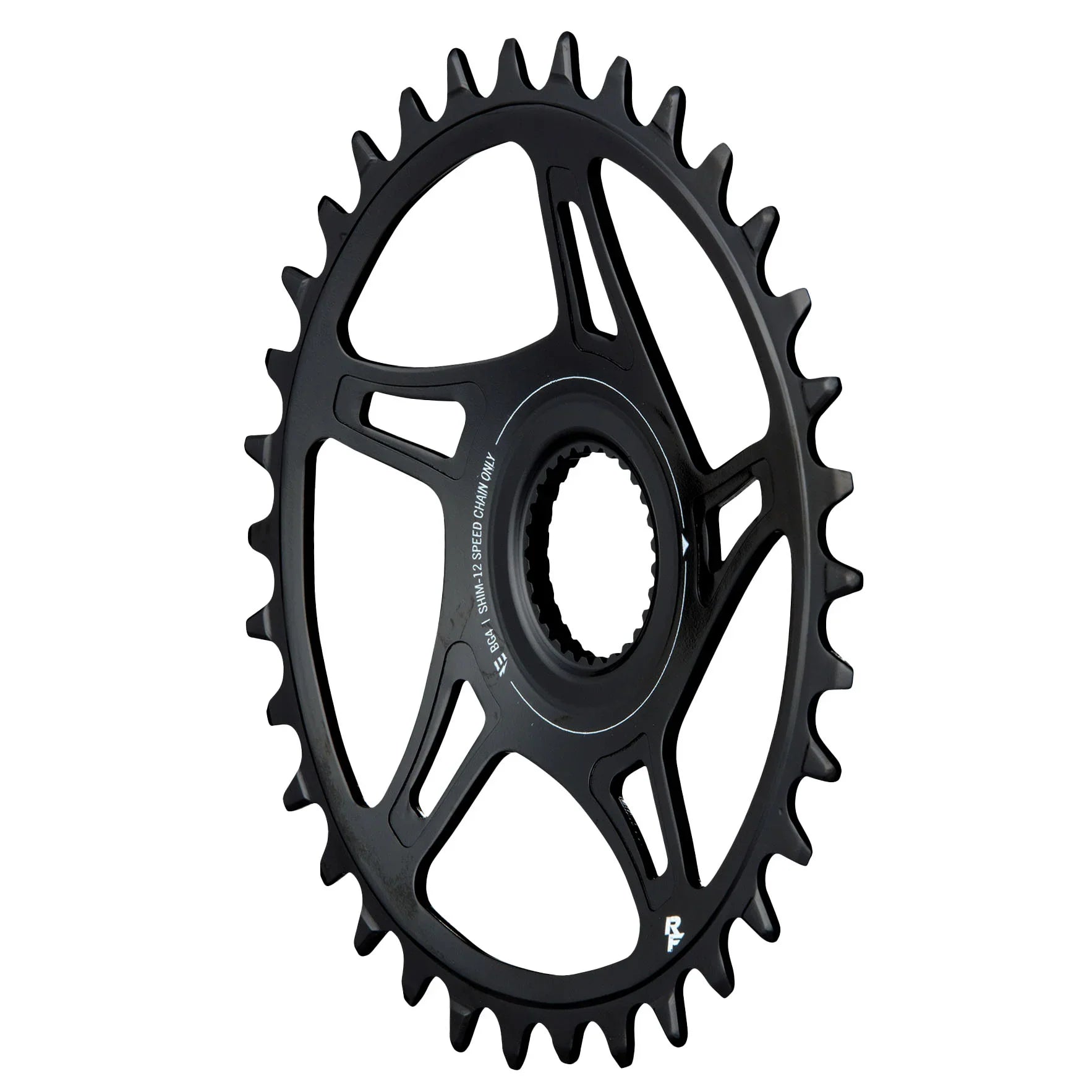 RaceFace Bosch G4 Direct Mount Hyperglide+ eMTB Chainring 52mm Chainline - 34t Steel Requires Shimano 12-speed HG+ Chain BLK - Bicycle Warehouse