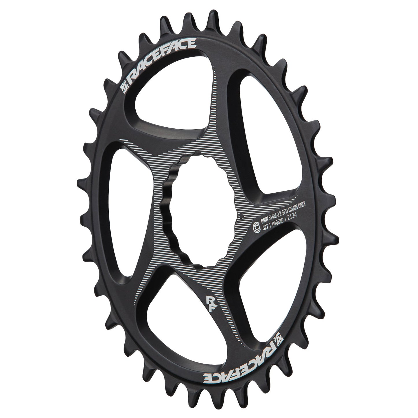 RaceFace Direct Mount Wide Chainring - 34t DM CINCH For Shimano 12-Speed HG+ Compatible Chain BLK - Bicycle Warehouse