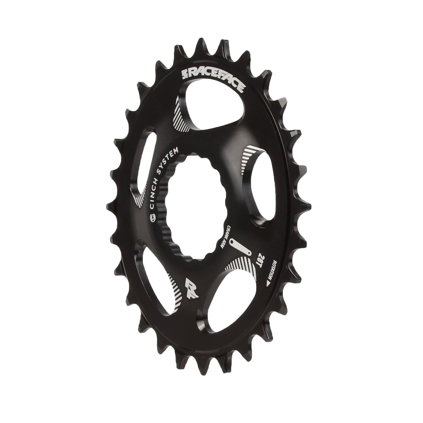 RaceFace RaceFace Narrow Wide Oval Chainring: Direct Mount CINCH 28t Black - Bicycle Warehouse