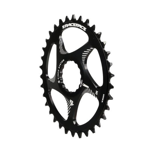 RaceFace Narrow Wide Oval Chainring: Direct Mount CINCH 34t Black - Bicycle Warehouse