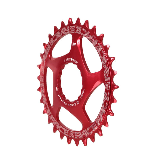 RaceFace Narrow Wide Chainring: Direct Mount CINCH 30t Red - Bicycle Warehouse