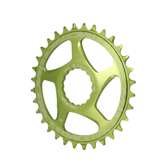 RaceFace Narrow Wide Chainring: Direct Mount CINCH 32t Green - Bicycle Warehouse