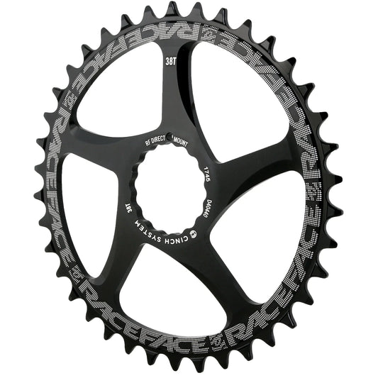 RaceFace Narrow Wide Chainring: Direct Mount CINCH 38t Black - Bicycle Warehouse
